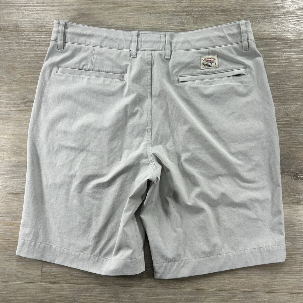 Faherty All Day Shorts Mens 33 Khaki Stone 9